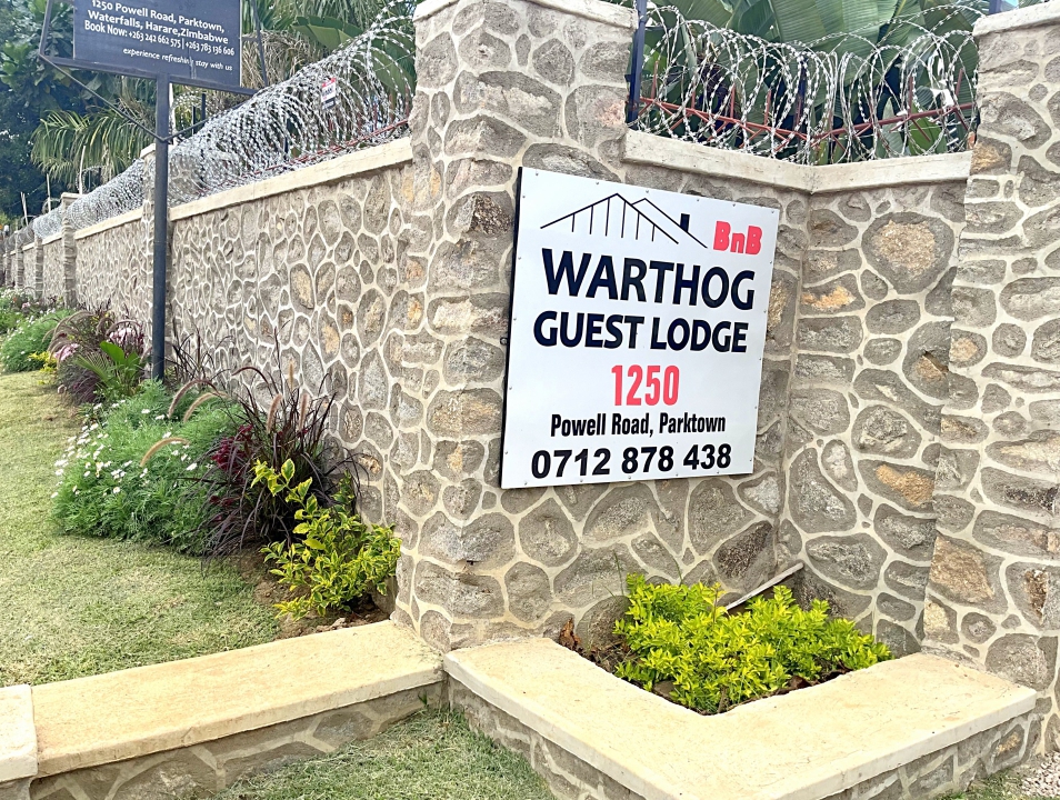 Warthog Guest Lodge entrance, Powell Road, Parktown